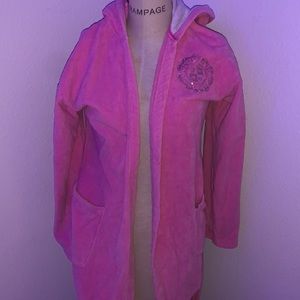 pink victoria’s secret vintage terry cloth pink robe